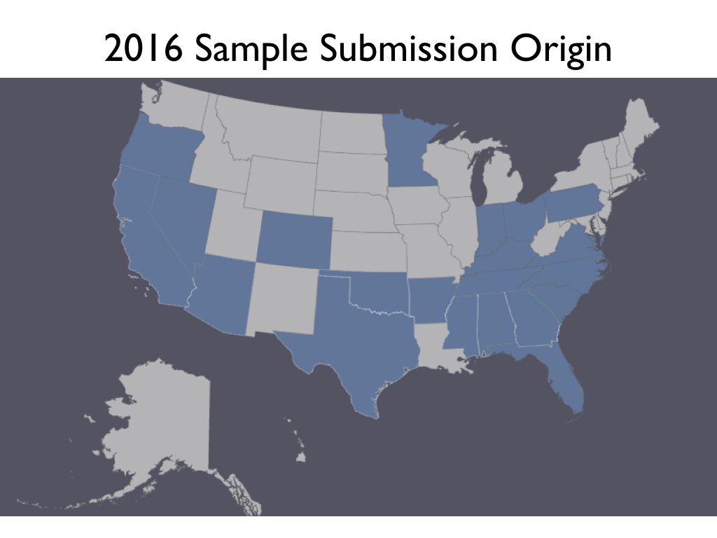 2016 sample submission state map